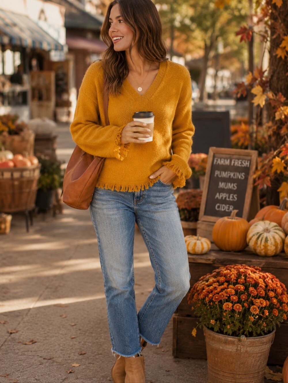 Anthropologie joy fringed Wool Alpaca mustard sweater